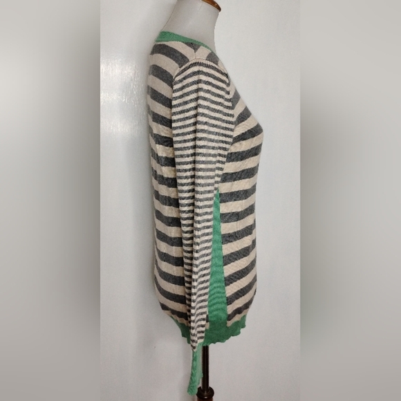 STRIPED OLIVE + OAK KNIT TOP - Picture 3 of 7